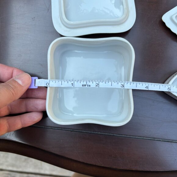 Pair of Vintage Porcelain Trinket Boxes German Pottery for Rings and Jewelry - Picture 12 of 16